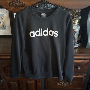 Adidas Black Crewneck with White Logo